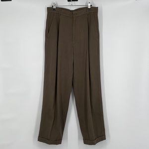 Brown Giorgio Armani Cotton Trousers, Size 32